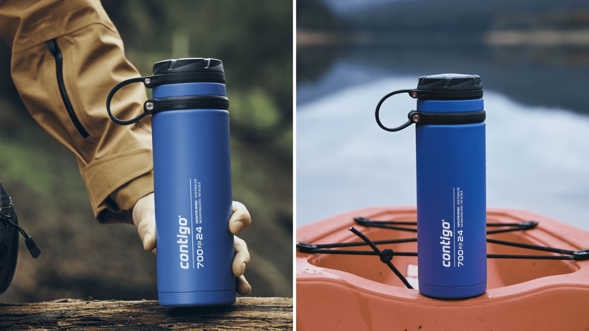 Termos turystyczny o pojemności 700 ml - Contigo Fuse - kolor: blue corn